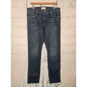 Baldwin Henley Leland Slim Leg Jeans Mens 35x34 Dark Wash Indigo Made in USA